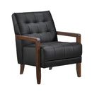 Crafton Accent Chair - Black - Leather