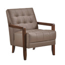 Crafton Accent Chair - Brown - Leather