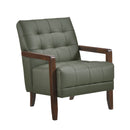 Crafton Accent Chair - Green - Leather