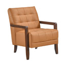 Crafton Accent Chair - Orange - Leather