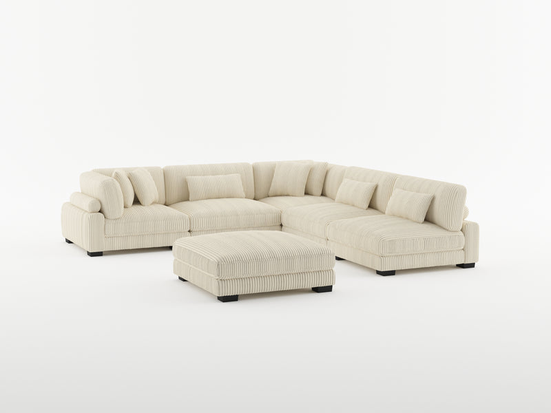 Traverse Ottoman in Gray - 8555GY-4