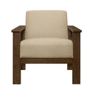 Helena Accent Chair with Storage Arms in Brown - 1048BR-1