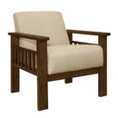 Helena Accent Chair with Storage Arms in Brown - 1048BR-1