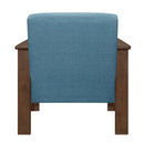 Helena Accent Chair with Storage Arms in Blue - 1048BU-1