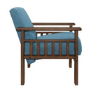 Helena Accent Chair with Storage Arms in Blue - 1048BU-1