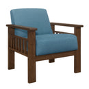 Helena Accent Chair with Storage Arms in Blue - 1048BU-1