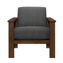 Helena Accent Chair with Storage Arms in Gray - 1048DG-1