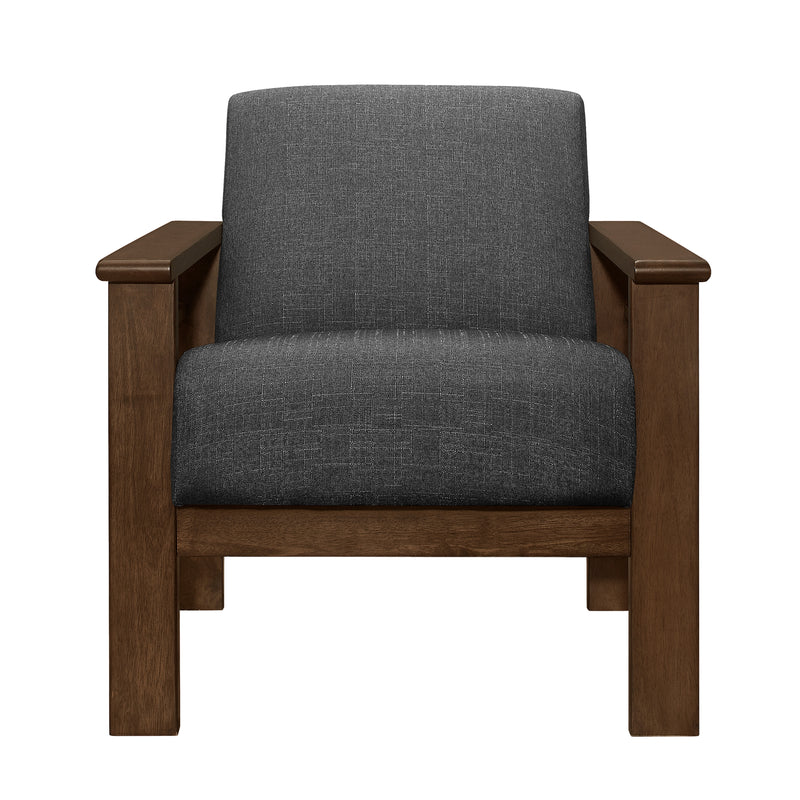 Helena Accent Chair with Storage Arms in Gray - 1048DG-1