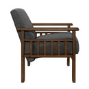 Helena Accent Chair with Storage Arms in Gray - 1048DG-1