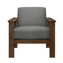 Helena Accent Chair with Storage Arms in Gray - 1048GY-1