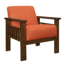 Helena Accent Chair with Storage Arms in Orange - 1048RN-1