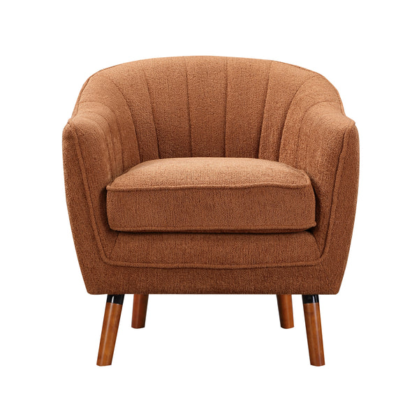 Cutler Accent Chair in Orange/Rust - 1081RU-1