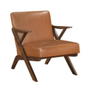 Gideon Accent Chair - Brown - Faux Leather