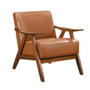 Damala Accent Chair - Brown - Faux Leather