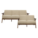 Damala 2pc Set: Sofa, Love in Brown - 1138BR*2