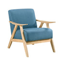 Damala Accent Chair - Blue - Fabric