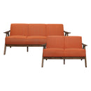 Damala 2pc Set: Sofa, Love in Orange - 1138RN*2