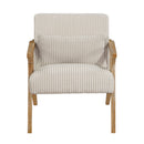 Chevron Accent Chair - Beige