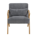 Chevron Accent Chair - Gray