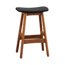 Ride Counter Height Stool, Matt Black in Black/Walnut - 1188BK-24
