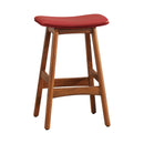 Ride Counter Height Stool, Matt Red in Walnut/Red - 1188RD-24