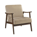 Landers Accent Chair in Brown/Walnut - 1230BR-1