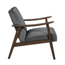 Landers Accent Chair in Gray/Walnut - 1230DG-1