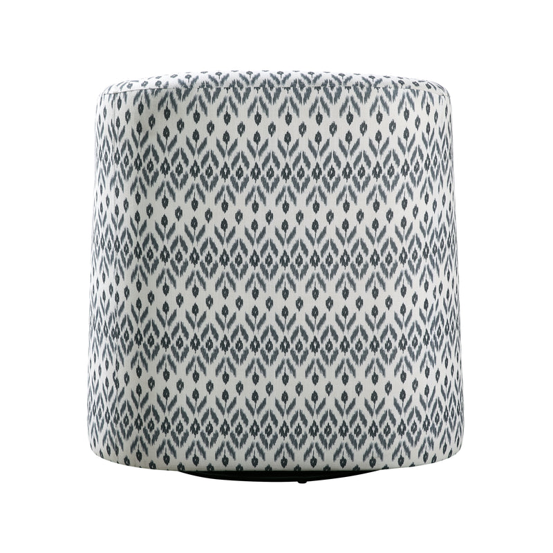 Augustine Swivel Chair in Blue/White - 1244-1