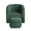 Delaney Swivel Chair With Ottoman - Green