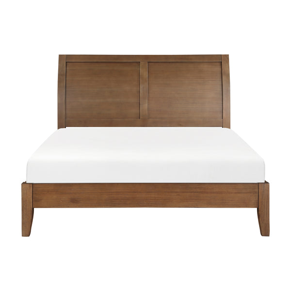 Evans Eastern King Platform Bed in Brown - 1314K-1EK