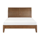 Evans Queen Platform Bed in Brown - 1314-1