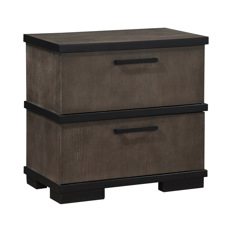Acworth Nightstand in Black/Brown/Gray - 1343-4