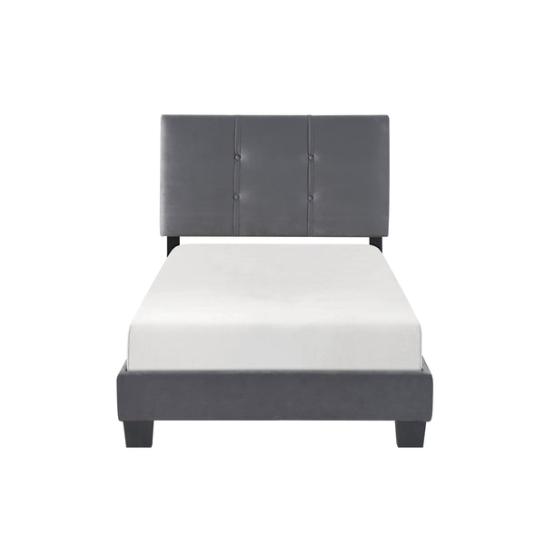 Newberry Twin Platform Bed in Gray - 1350DGT-1