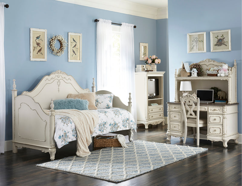 Cinderella Writing Desk Chair in Gray/White - 1386NW-11C