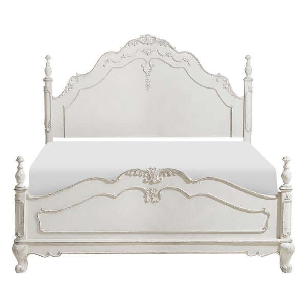 Cinderella Full Bed in White/Gray - 1386FNW-1