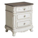 Cinderella Nightstand in White/Gray - 1386NW-4