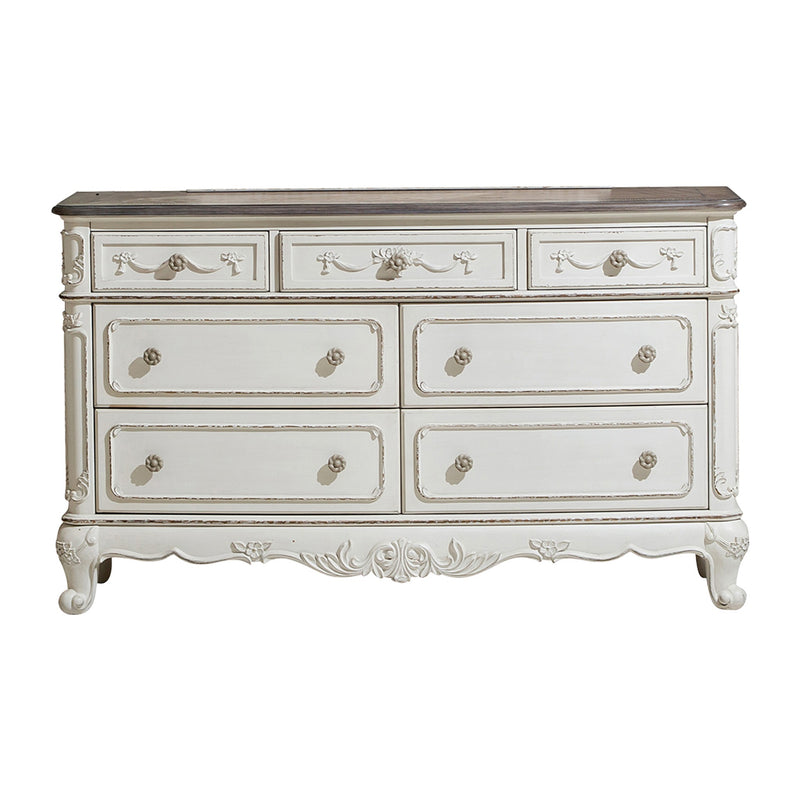 Cinderella Dresser in White/Gray - 1386NW-5