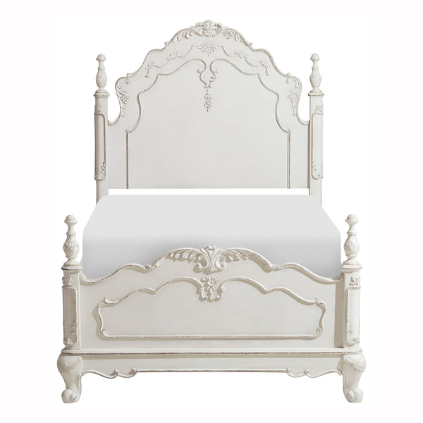 Cinderella Twin Bed in Gray/White - 1386TNW-1