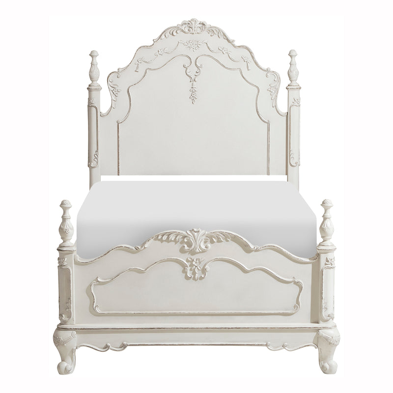 Cinderella Twin Bed in Gray/White - 1386TNW-1
