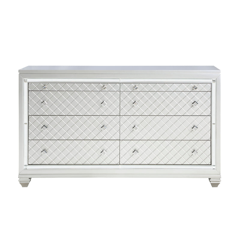 Leesa Dresser in Gray/Metallic/Silver - 1430-5