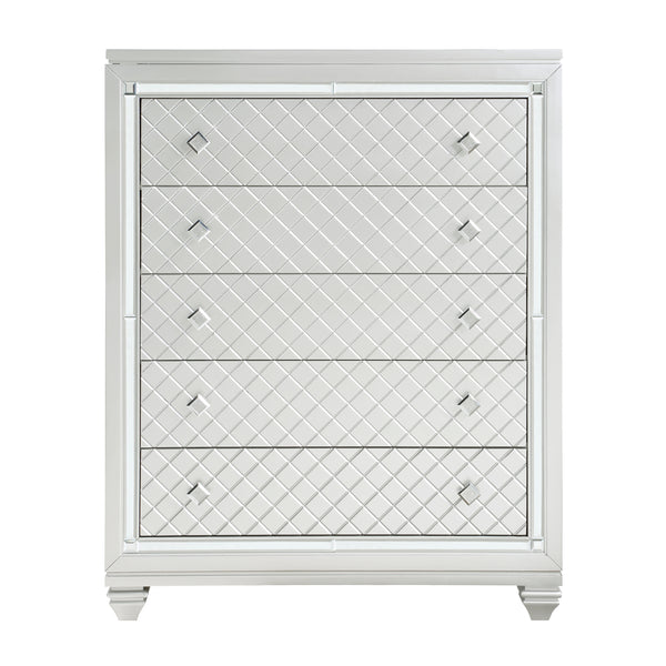 Leesa Chest in Gray/Metallic/Silver - 1430-9