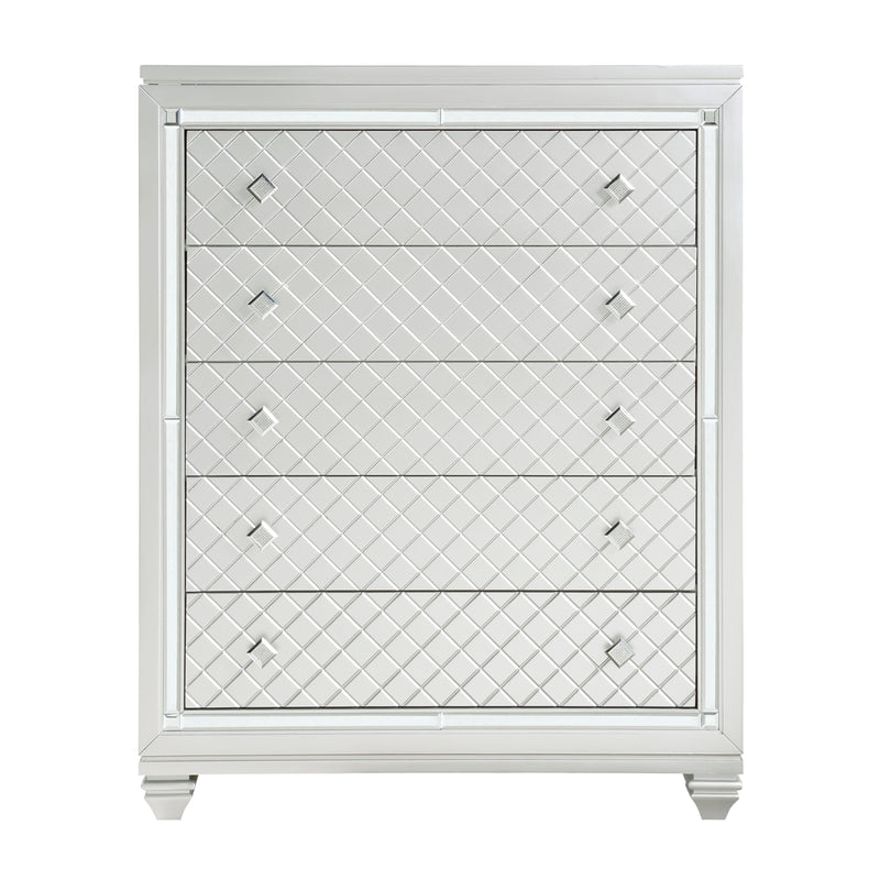 Leesa Chest in Gray/Metallic/Silver - 1430-9