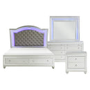 Leesa 4pc Set (QB+NS+DR+MR) in Gray/Metallic/Silver - 1430-1*4