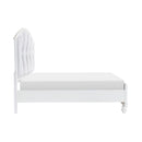 Aria Eastern King Platform Bed with Footboard Storage in White - 1436WK-1EK