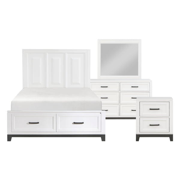 Garretson 4pc Set (QB+NS+DR+MR) in Gray/White - 1450WH-1*4