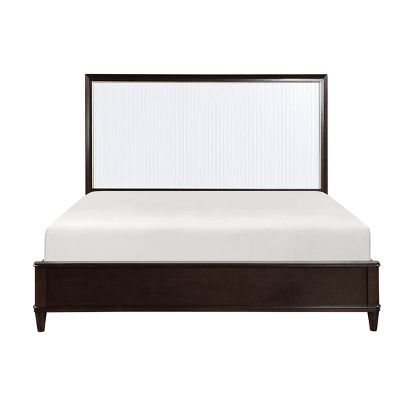 Niles Eastern King Bed in Gold/White/Cherry - 1451K-1EK