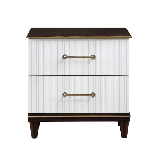 Niles Nightstand in Cherry/Gold/White - 1451-4