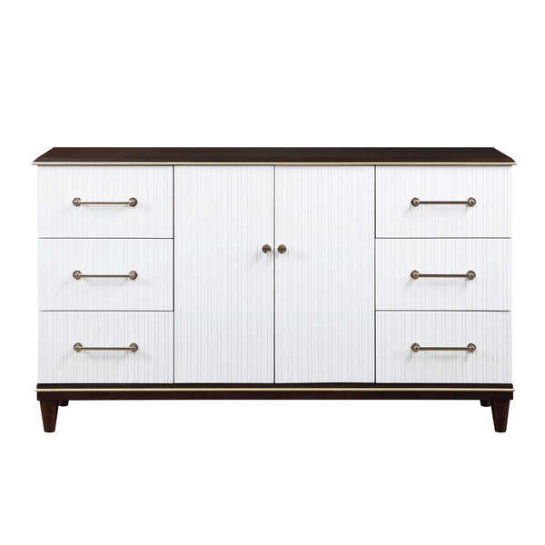 Niles Dresser in Gold/White/Cherry - 1451-5