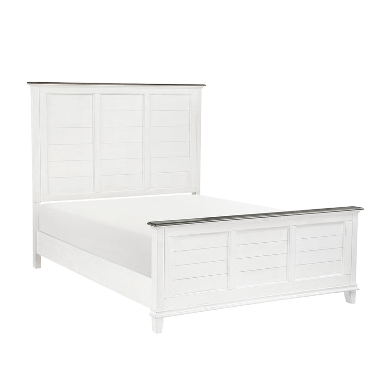 Chesterton (3) Eastern King Bed in Brown/White - 1463K-1EK*