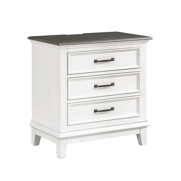 Chesterton Nightstand in Brown/White - 1463-4